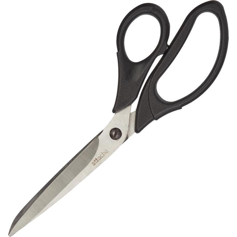 Ножницы Attache Profi 230 мм с пластиковыми анатомическими ручками черного цвета