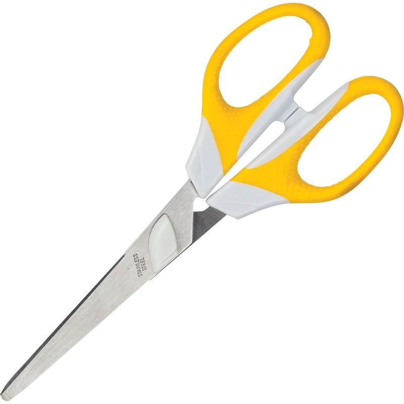 Ножницы канцелярские Attache 18 см, с пластиковыми прорезиненными ручками