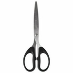Ножницы BRAUBERG Classic 230934, 185 мм, классической формы, чёрные, 2-х сторонняя заточка