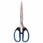 Ножницы BRAUBERG Classic+ 236449, 205 мм, классической формы, резиновые вставки, черно-синие