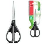 Ножницы MAPED (Франция) "Essentials Green", 170 мм, черные, картонная упаковка с европодвесом, 46701…