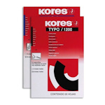 Копировальная бумага 20 листов KORES Typo 1200 черная.