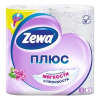 Бумага туалетная Zewa Плюс 2-слойная белая с ароматом сирени, 4 рулона в упак