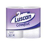 Бумага туалетная Luscan Comfort 2 слойная, белая с тиснением, 4 рул. упак