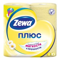 Бумага туалетная Zewa Плюс Ромашка 2-слойная желтая 4 рул. в упак