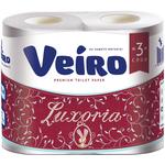 Бумага туалетная Veiro Luxoria 5С34, 3-слойная, белая, 4 рул