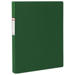 Папка на 4 кольцах BRAUBERG, картон/ПВХ, 40 мм, зеленая, до 250 листов, 228395