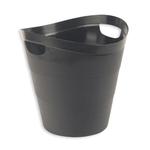 Корзина для мусора с ручками Uniplast 12 л пластик черная 29х30 см