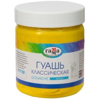 Гуашь Гамма Классическая 221060502, желтая, 500 мл