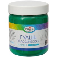 Гуашь Гамма Классическая 221060503, зеленая, 500 мл