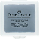 Ластик-клячка Faber-Castell, формопласт, 40х35х10 мм, серый, пластик. контейнер