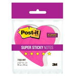 Блок-кубик фигурный 3M Post-it Super Sticky 7350-HRT, сердце, 80х80, розовый, 150 л