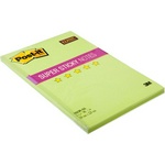 Стикеры 3M Post-it Super Sticky 1623R-SY, 150х228 мм, неон зеленый, 90 л