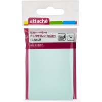 Стикеры Attache 76x51 мм, пастельные голубые, 100 л