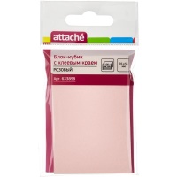 Стикеры Attache 76x51 мм, пастельные розовые, 100 л