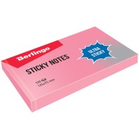 Стикеры Berlingo Ultra Sticky LSn_39303, 125х75 мм, розовые, пастельные, 100 л