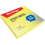 Cтикеры для записей с клеевым краем Berlingo "Ultra Sticky" LSn_39200, 75х75 мм, 80 л, жел…