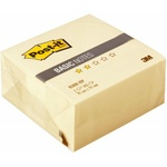 Стикеры Post-it Basic 636-BY 76х76 мм пастельные желтые 1 блок, 400 листов