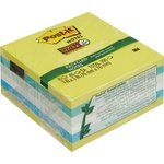 Блок-кубик 3M Post-it ЭКО-Тропик Super Sticky 76х76, 6 блоков, разноцветные.