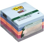 Блок-кубик 3M Post-it Super Sticky 654-5SSNRP ЭКО76х76 мм, многоцветный