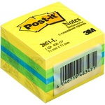 Стикеры Post-it Original 2051-L 51х51мм неоновые 3 цвета 1 блок, 400 л желтый, салатовый, голубой