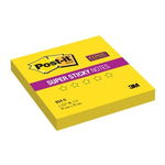 Стикеры 3M Post-it Super Sticky, 76х76 мм, ярко-желтый, с клейким краем, 90 л