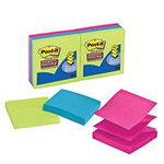 Стикеры Z-сложения Post-it Super Sticky 76х76 мм неоновые 2 цвета для диспенсера 6 блоков по 90 л