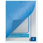 Обложки для переплета картонные BRAUBERG 530836 тиснение под кожу, синие, А4, 100 л, 230 г/м2