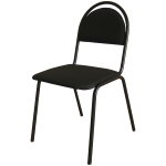 Стул Furniture РС00М-201-01 "Стандарт", каркас чёрный, обивка кожзам чёрный