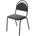 Стул Furniture РС00М-102-01/ТК-2 Стандарт, каркас металл чёрный, обивка ткань серая с чёрным