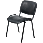 Стул Furniture РС10-201-01 Изо, каркас чёрный, обивка кожзам чёрный