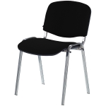 Стул Furniture Л-01/С-11 Изо, каркас металл хром, обивка ткань черная
