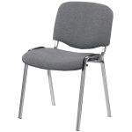 Стул Furniture С-38 Изо, каркас металл хром, обивка ткань серая