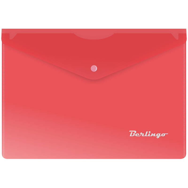 Папка-конверт на кнопке A5 Berlingo OBk_05003, 180 мкм, красная