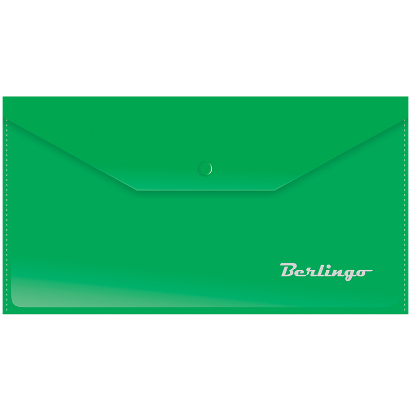 Папка-конверт на кнопке С6 Berlingo AKk_06304, 180 мкм, зеленая