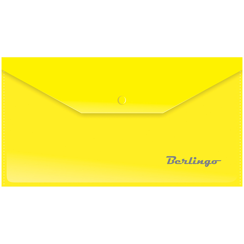 Папка-конверт на кнопке С6 Berlingo AKk_06305, 180 мкм, желтая