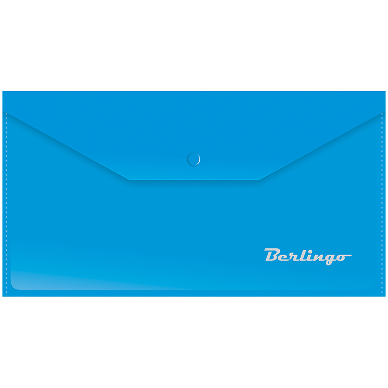 Папка-конверт на кнопке С6 Berlingo AKk_06302, 180 мкм, синяя