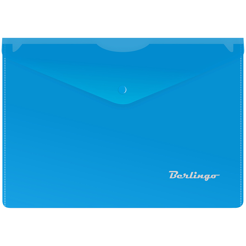 Папка-конверт на кнопке A5 Berlingo OBk_05002, 180 мкм, синяя