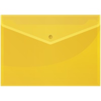 Папка-конверт на кнопке A4 OfficeSpace Fmk12-2 / 220894, прозрачная желтая, 150 мкм