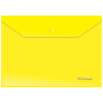 Папка-конверт на кнопке А4 Berlingo AKk_04105, 180 мкм, желтая