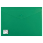 Папка-конверт с кнопкой BRAUBERG 221363, А4, до 100 листов, непрозрачная, зеленая, СВЕРХПРОЧНАЯ 0,2 …