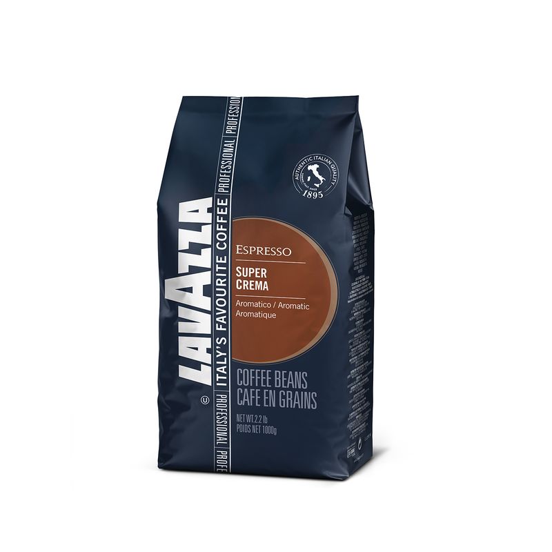 Кофе в зернах Lavazza "Espresso Super Crema", вакуумный пакет, 1кг