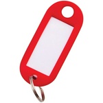 Бирки для ключей пластиковые OfficeSpace 268451, 10 шт. в упак, красные