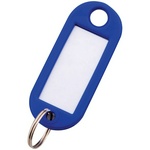 Бирки для ключей пластиковые OfficeSpace 268449, 10 шт. в упак, синие