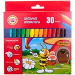 Фломастеры Koh-I-Noor 771002CJ06KS, Пчелка, трехгранные, 30 цветов