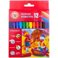 Фломастеры Koh-I-Noor Утята 771002AB07KS, трехгранные, 12 цветов