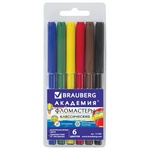 Фломастеры BRAUBERG АКАДЕМИЯ 151409, 6 цветов