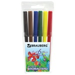 Фломастеры BRAUBERG Wonderful butterfly 150521, увеличенный срок службы, 6 цветов