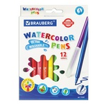 Фломастеры BRAUBERG PREMIUM 151657, УЛЬТРАСМЫВАЕМЫЕ, 12 цветов