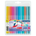 Фломастеры ПАСТЕЛЬНЫЕ 12 ЦВЕТОВ CENTROPEN "Colour World Pastel", смываемые, 7550/12TP, 7 7550 1287